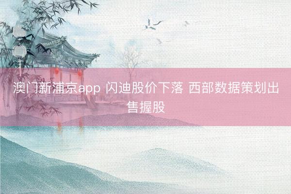 澳門新浦京app 閃迪股價下落 西部數(shù)據(jù)策劃出售握股