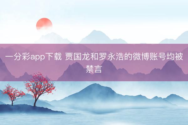 一分彩app下載 賈國(guó)龍和羅永浩的微博賬號(hào)均被禁言