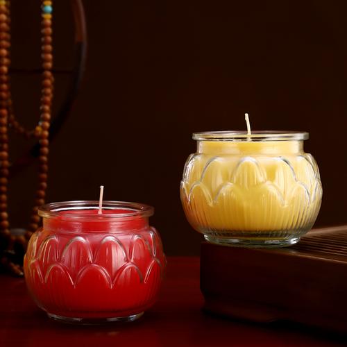 72小時酥油燈供佛燈24小時平口蓮花酥油蠟燭家用寺院供燈長明燈