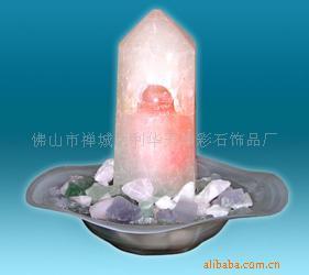 天然彩石水晶柱 點亮空間的自然藝術